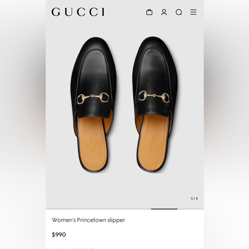 Gucci Princetown Leather Loafers - Picture 2 of 2